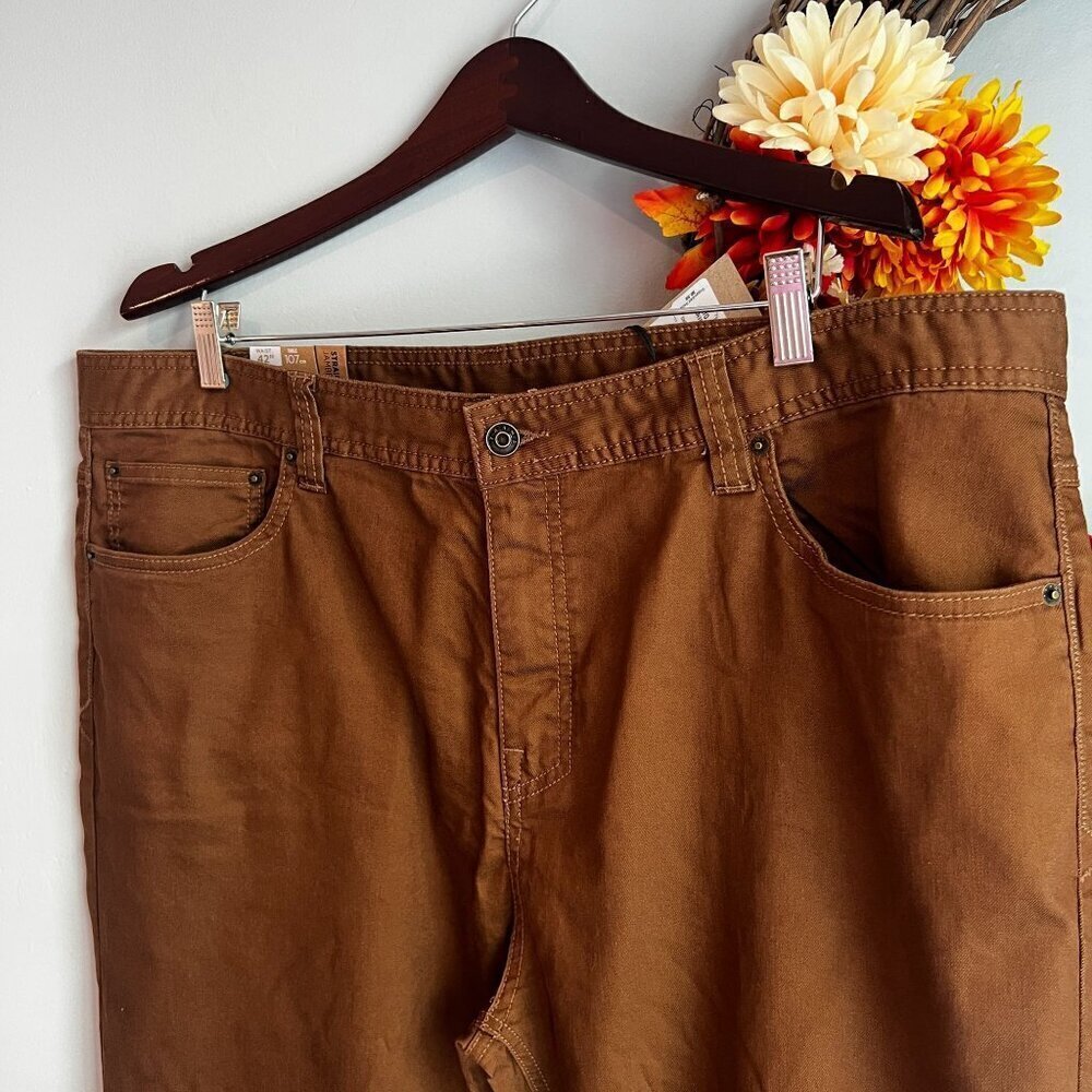 prAna Mens BRIDGER Slim Fit Stretch Jean 42"W 32" Inseam in Brown - Picture 3 of 11